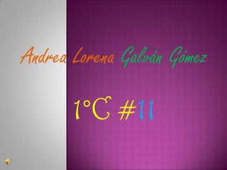 Andrea Lorena Galván Gómez  1°C #11 
