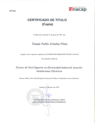 Certificado de Titulo
