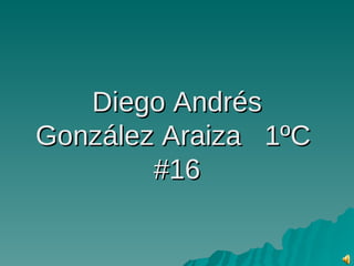 Diego Andrés González Araiza  1ºC  #16 