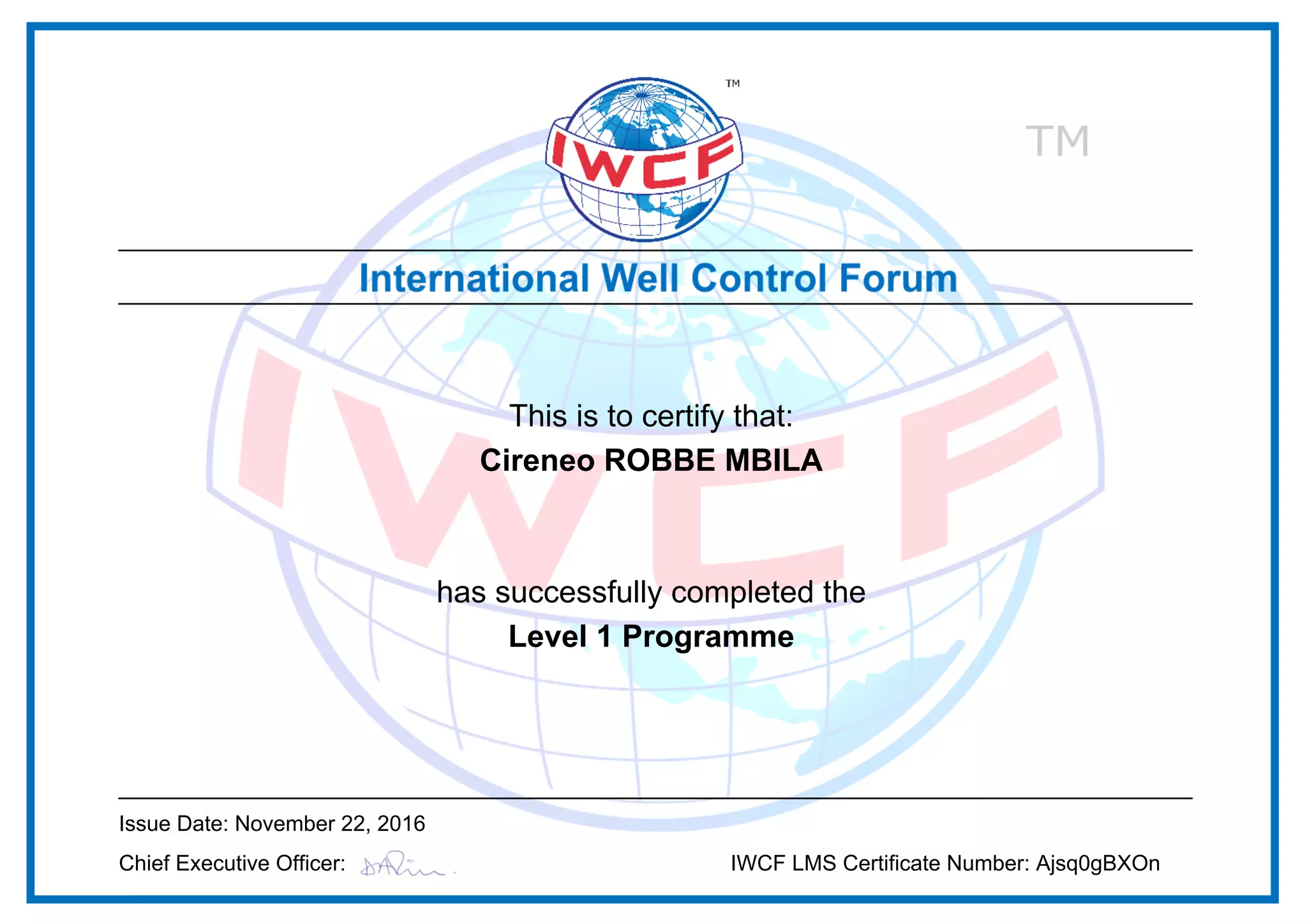 IWCF Certificate level 1 programme | PDF