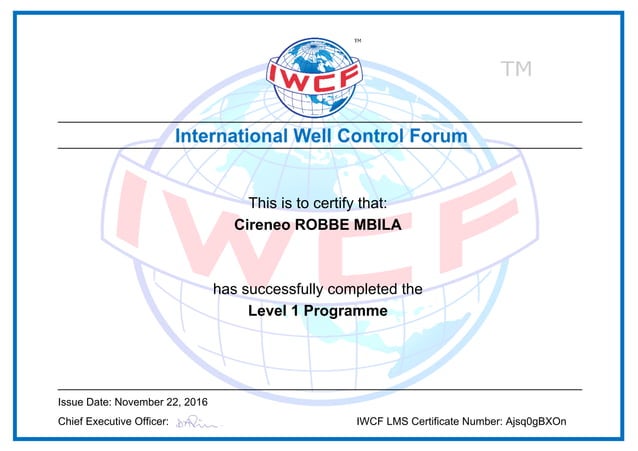 IWCF Certificate level 1 programme | PDF