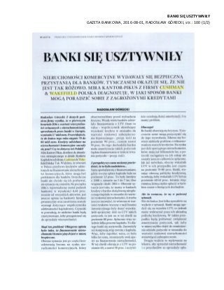 BANKI SIĘ USZTYWNIŁY
GAZETA BANKOWA, 2016-08-01, RADOSŁAW GÓRECKI, str.: 100 (1/2)
 