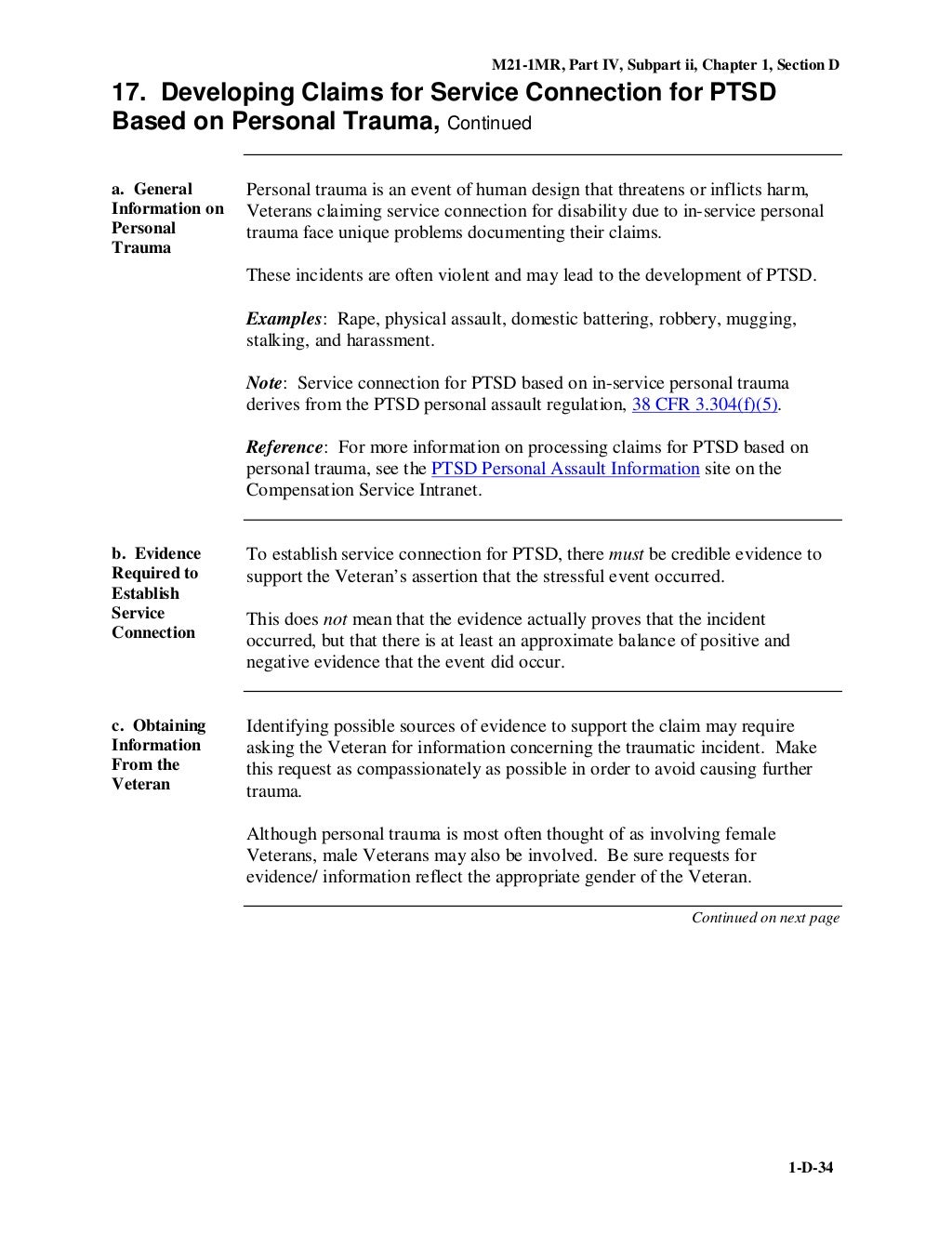 MST AND PTSD M211MRIV_ii_1_SecD