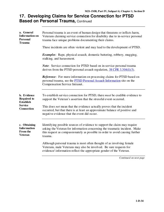 MST AND PTSD M21 1MRIV ii 1 SecD mst-and-ptsd-m21-1mriv-ii-1-secd
