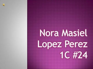 Nora MasielLopezPerez1C #24  