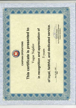McDermott Certificate