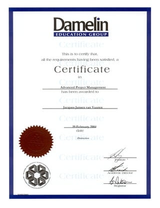 Project Management - Damelin 2004