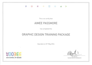 Yoobee Graphic Design Certificate