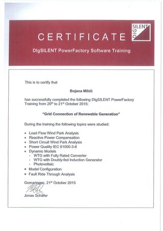DIgSILENT-renewables sertificate
