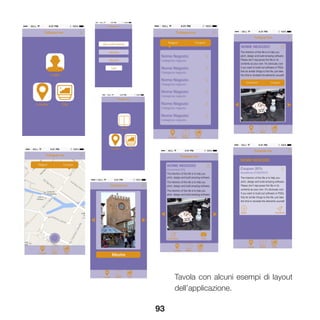 93
Tavola con alcuni esempi di layout
dell’applicazione.
 