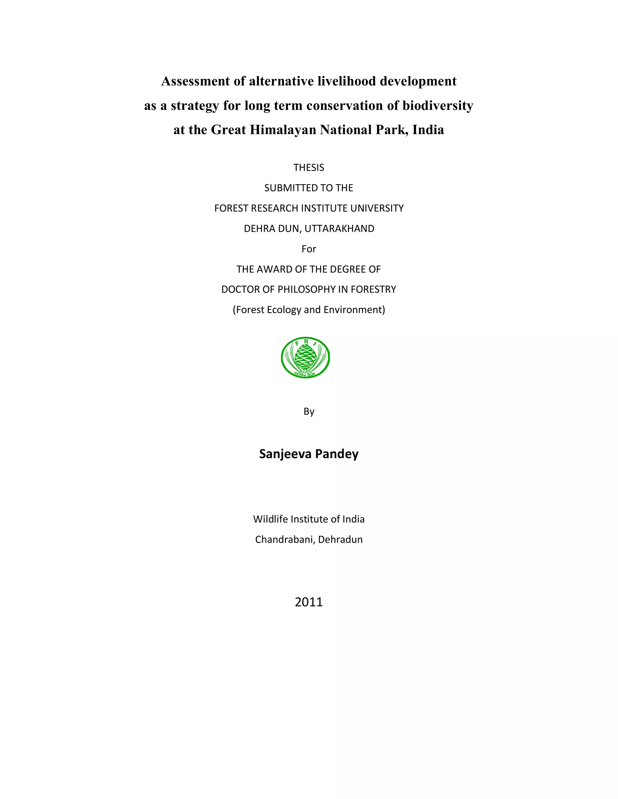 Cover Rpph PhD Cover Page and Contents | PDF
