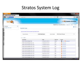 Stratos System Log
 