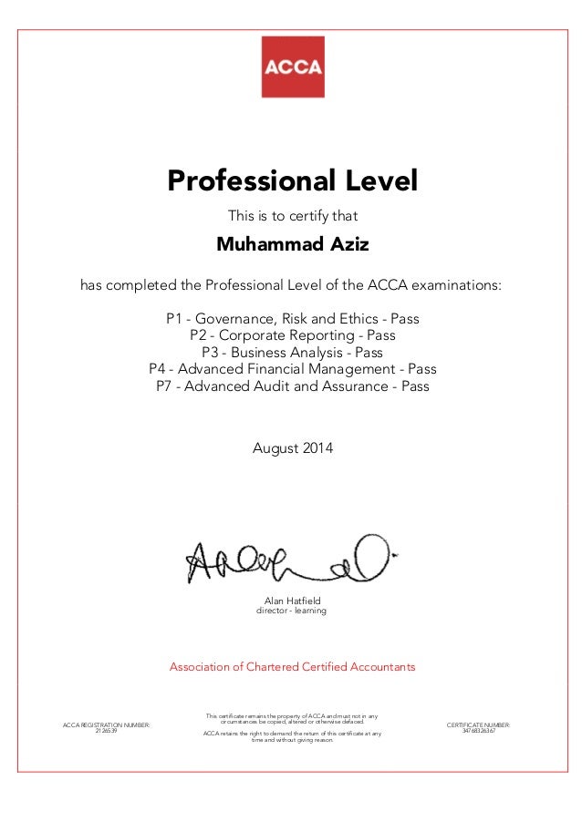 ACCA affiliate report
