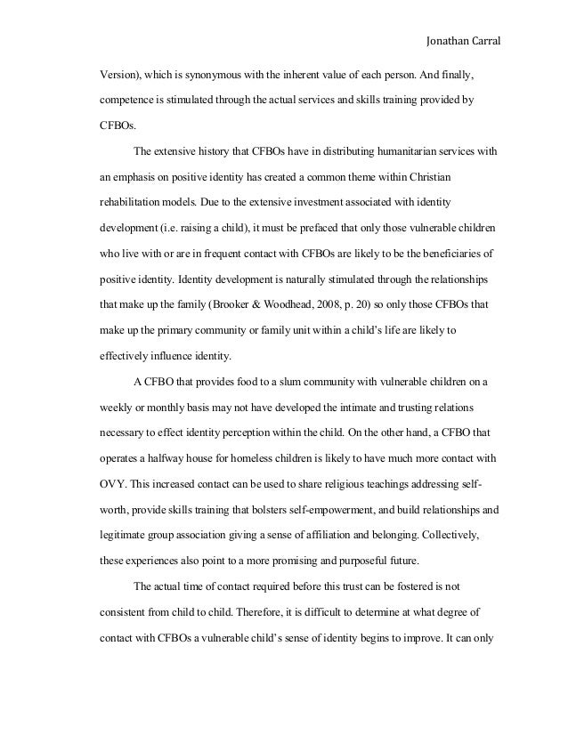 thesis writing sample