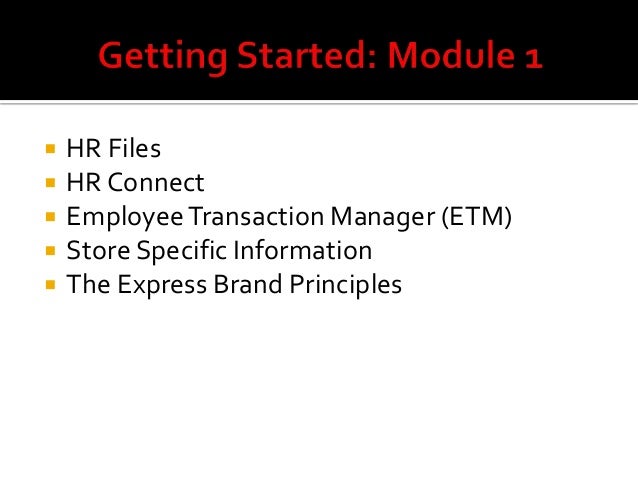 express associate orientation hr connect express