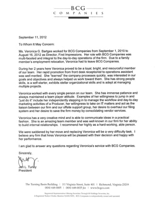 Letter of Recommendation - BCG