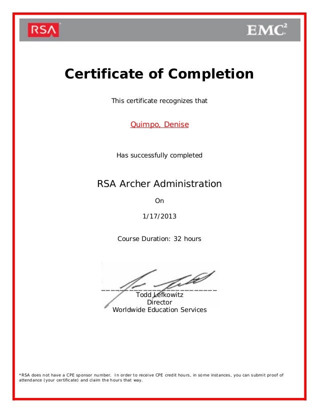 i have a certificate of completion