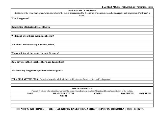 reporting abuse or children and vulnerable adults dcf incident report form