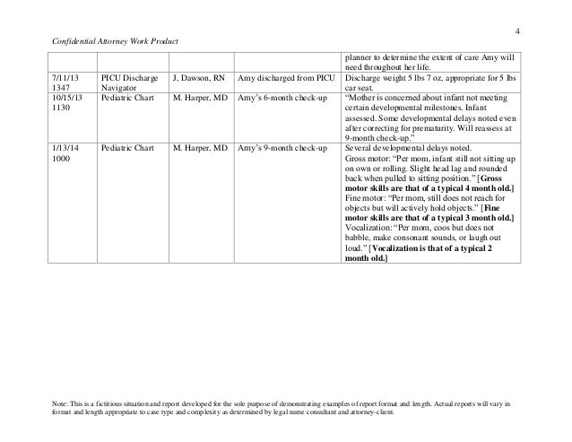 Legal Nurse Consultant Report Template