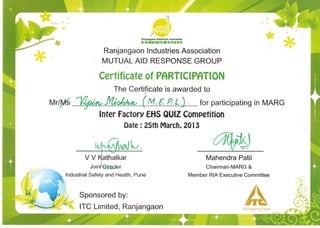RIA Certificate
