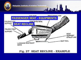 Malaysian Institute of Aviation Technology
SEAT RECLINE
PASSENGER SEAT - EQUIPMENTS
 