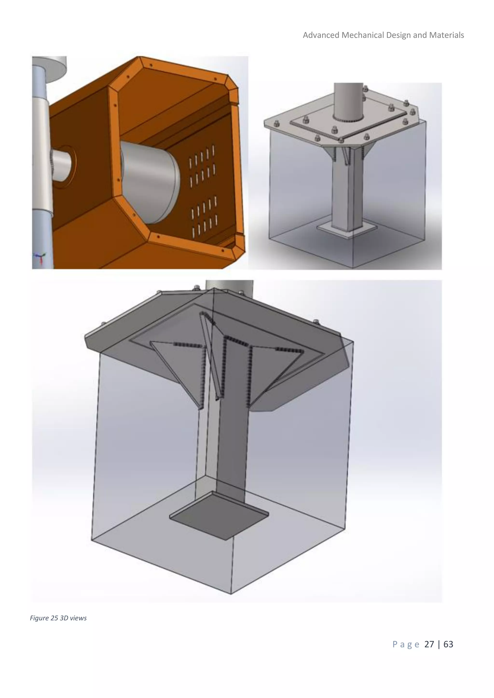 Advanced Mechanical Design and Materials
P a g e 27 | 63
Figure 25 3D views
 