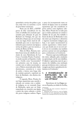 1. A EVANGELIZAÇÃO DE
BARTOLOMEU DE LAS
CASAS: UMA OPÇÃO PE-
LAS VÍTIMAS2
 