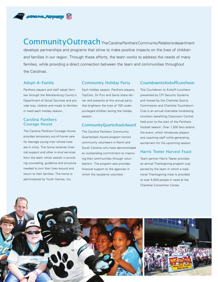 carolina panthers community report community works carolina