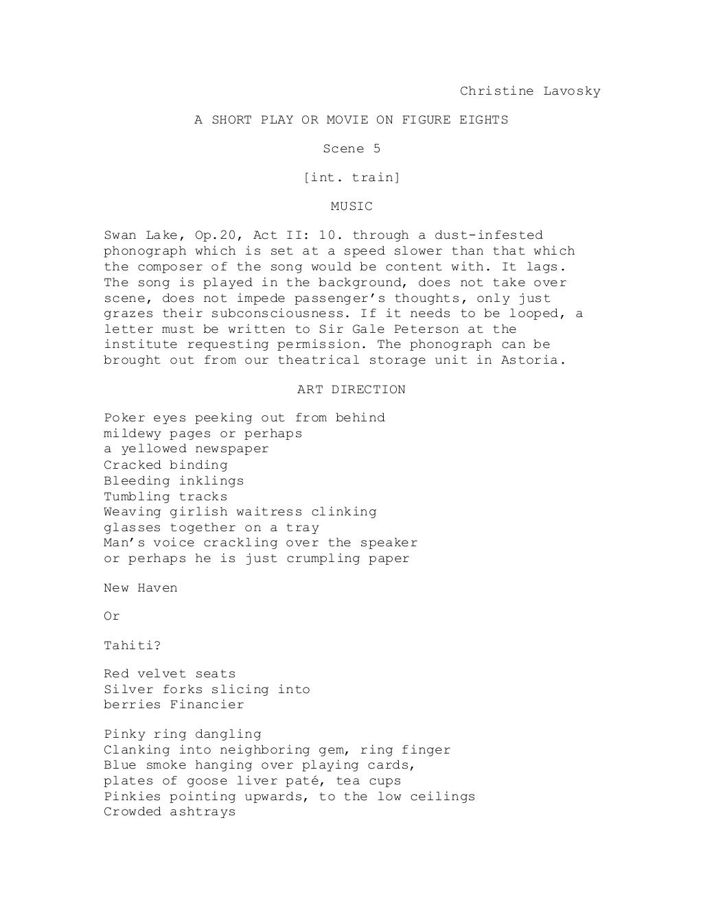 A Short Play or Movie