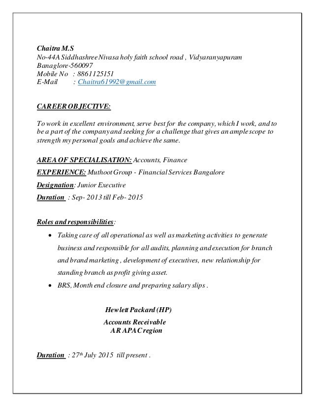 resume exls resume of chaitra xls resume exls resume of chaitra xls