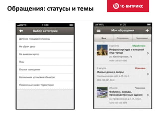 Обращения: статусы и темы
 