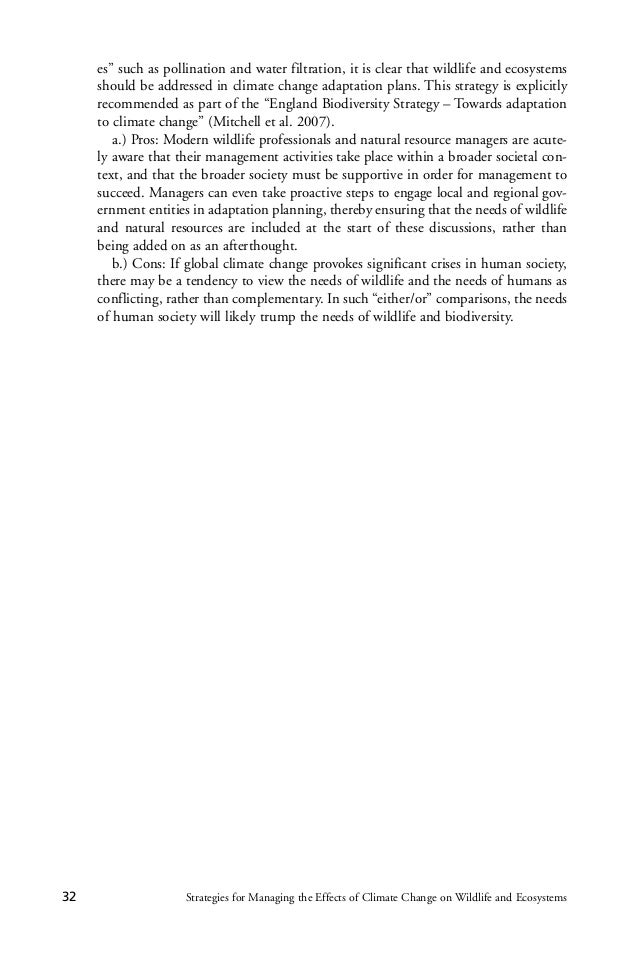 England biodiversity strategy towards adaptation to climate change