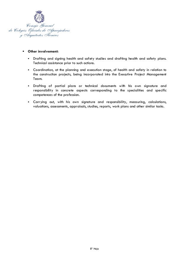 cover letter of secretary general of the spanish council of technical