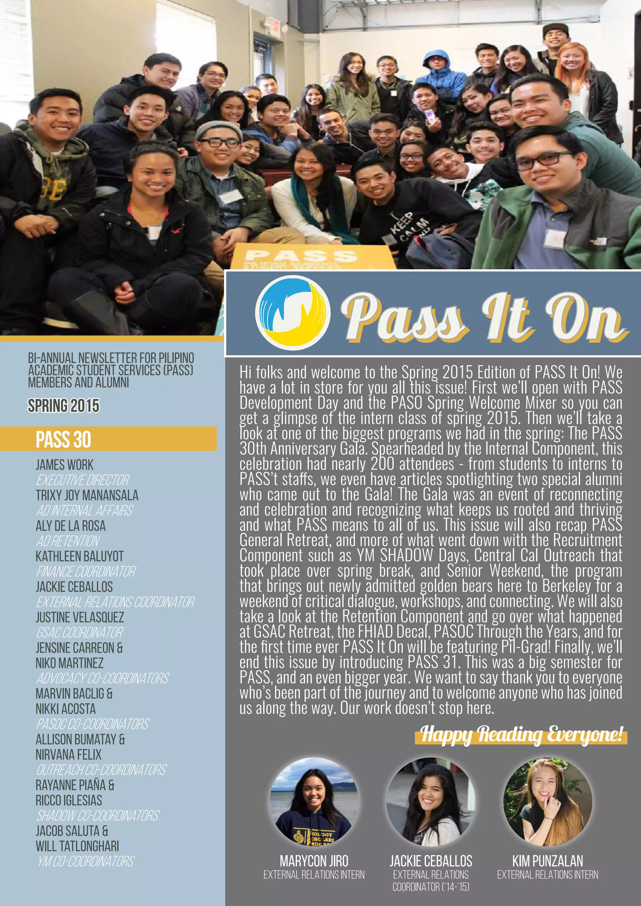 PASS it On Sp'15 [PAGES] | PDF