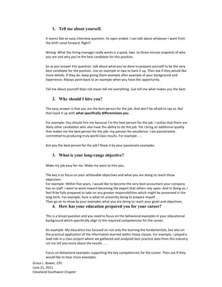 Resumes, Interviews and Workplace Etiquette | DOC