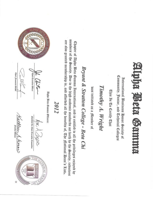 alpha beta gamma certificate alpha beta gamma