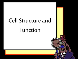 Cell Structure and
Function
 