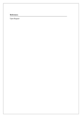 References:
Upon Request
 