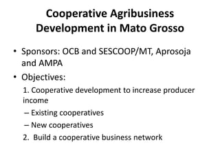 Cooperative Agribusiness Development: What are we learning in Latin America? 