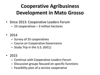 Cooperative Agribusiness Development: What are we learning in Latin America? 