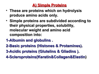 Simple Protien Str chemistry of proteins | PPT