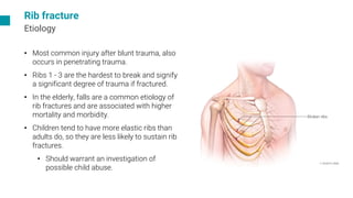 A discription of chest wall trauma in a clinical setting | PDF