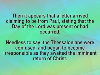 1 Choices Have Consequences 2 Thessalonians 1
