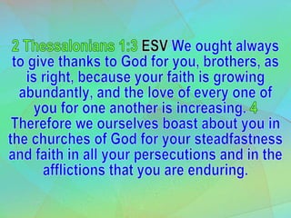 1 Choices Have Consequences 2 Thessalonians 1