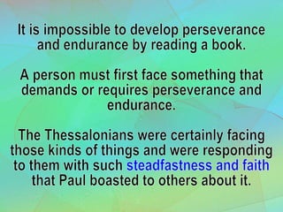 1 Choices Have Consequences 2 Thessalonians 1