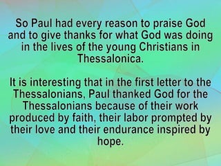 1 Choices Have Consequences 2 Thessalonians 1