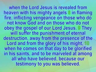 1 Choices Have Consequences 2 Thessalonians 1