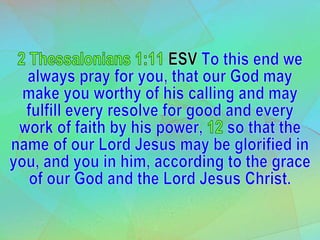 1 Choices Have Consequences 2 Thessalonians 1