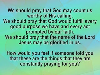 1 Choices Have Consequences 2 Thessalonians 1