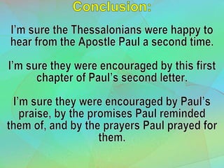 1 Choices Have Consequences 2 Thessalonians 1